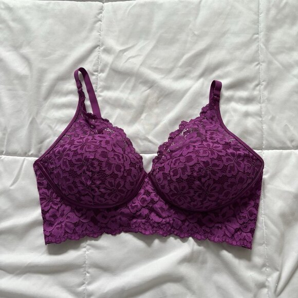 Maidenform Other - Maidenfore Casual Comfort Convertible Wirefree Bralette Purple Womens Size 38C
